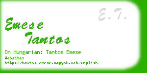 emese tantos business card